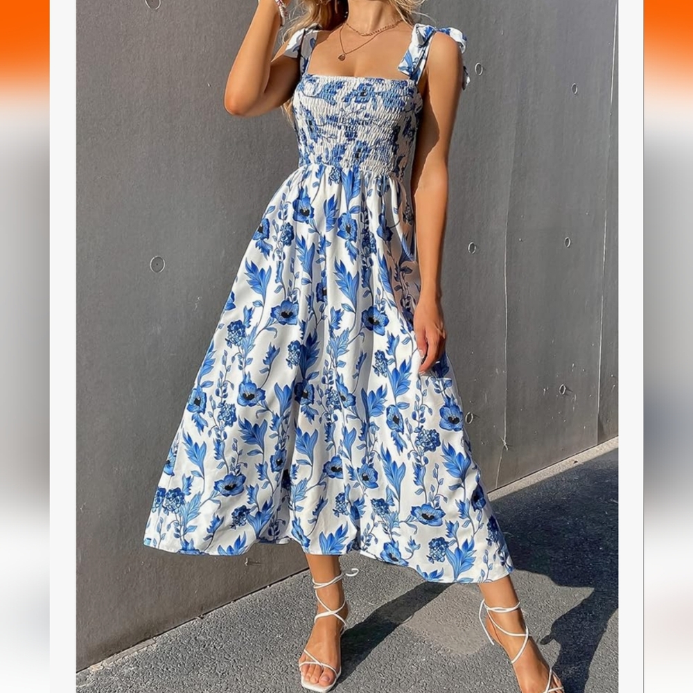 MakeMeChic Women's Summer Beach Boho Dress